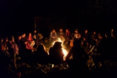 Orchard party bonfire by Megan Gimber