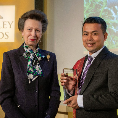 Panut receiving Whitley awards