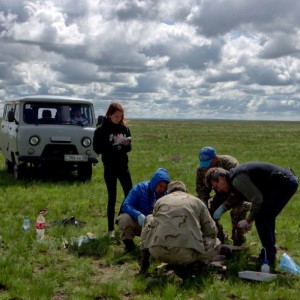 saiga researchers in field by Sergi Khomenko FAO