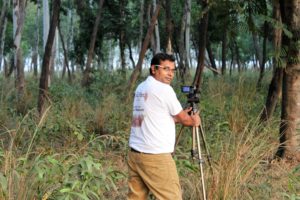 Samya Basu documenting the elephant habitat and movement by Arunima Roy