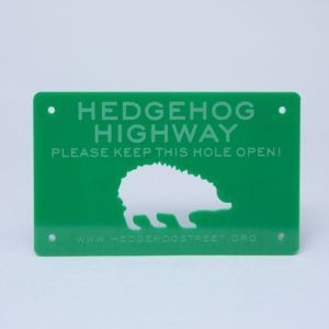 Hedgehog Highway Signs - PTES 500x500