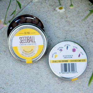 Seedball seed bomb bee mix tin