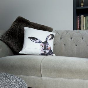 Kate Moby - PTES inky hare cushion