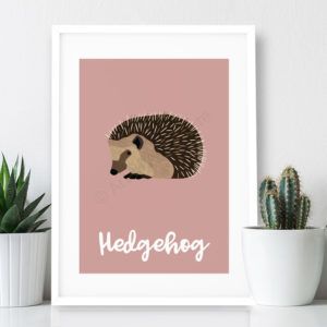 Art of Design Hedgehog poster print
