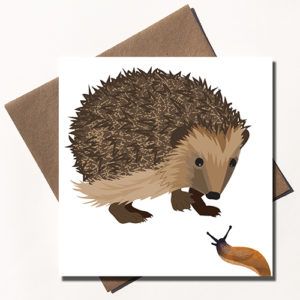 Rachel Hudson Hedgehog greeting card - PTES