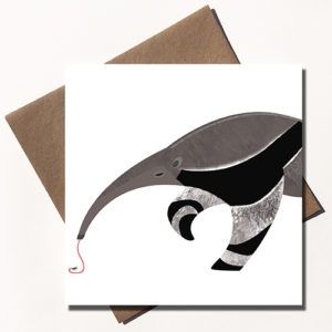Rachel Hudson giant anteater greeting card - PTES