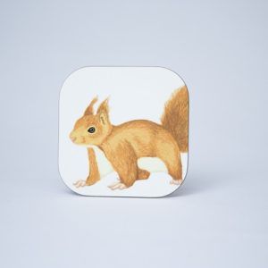 Silverpasta - Red Squirrel Coaster - Upright - PTES