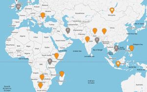 Map of grant projects