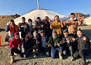 Mongolian snow leopard rangers