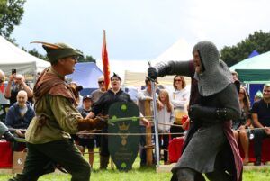 Sherwood-Outlaws-at-the-2023-Robin-Hood-Festival-at-Sherwood-Forest.-Photo-by-Mark-Powell